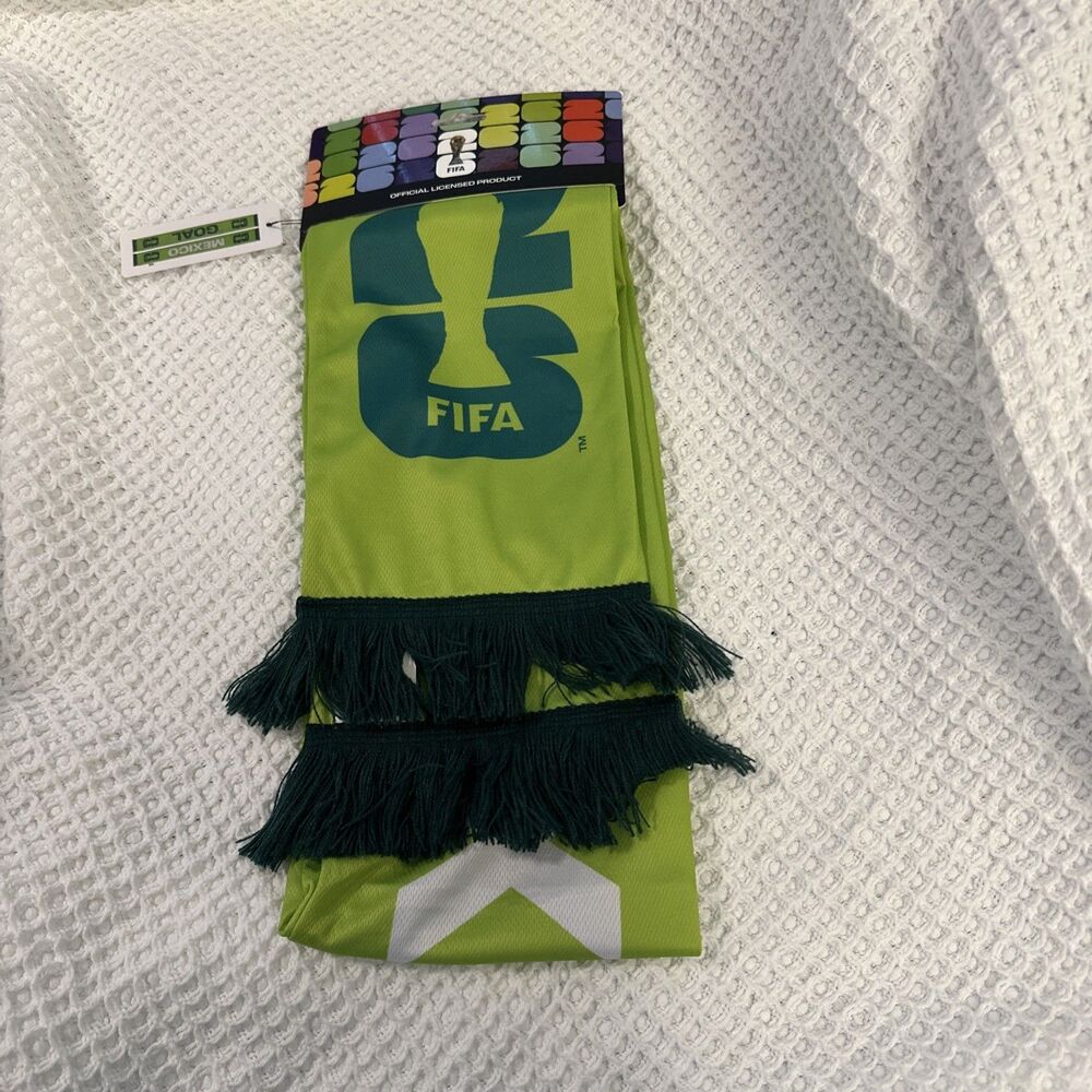 Official FIFA 2026 World Cup Mexico GOAL Scarf Green Fan Bufanda NWT Licensed